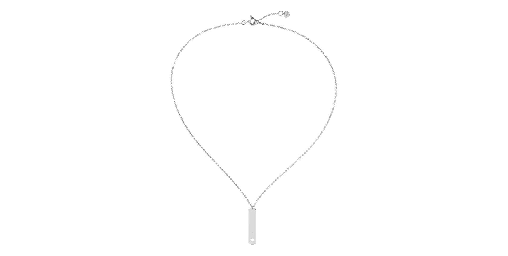 Náhrdelník s diamantom Military Heart