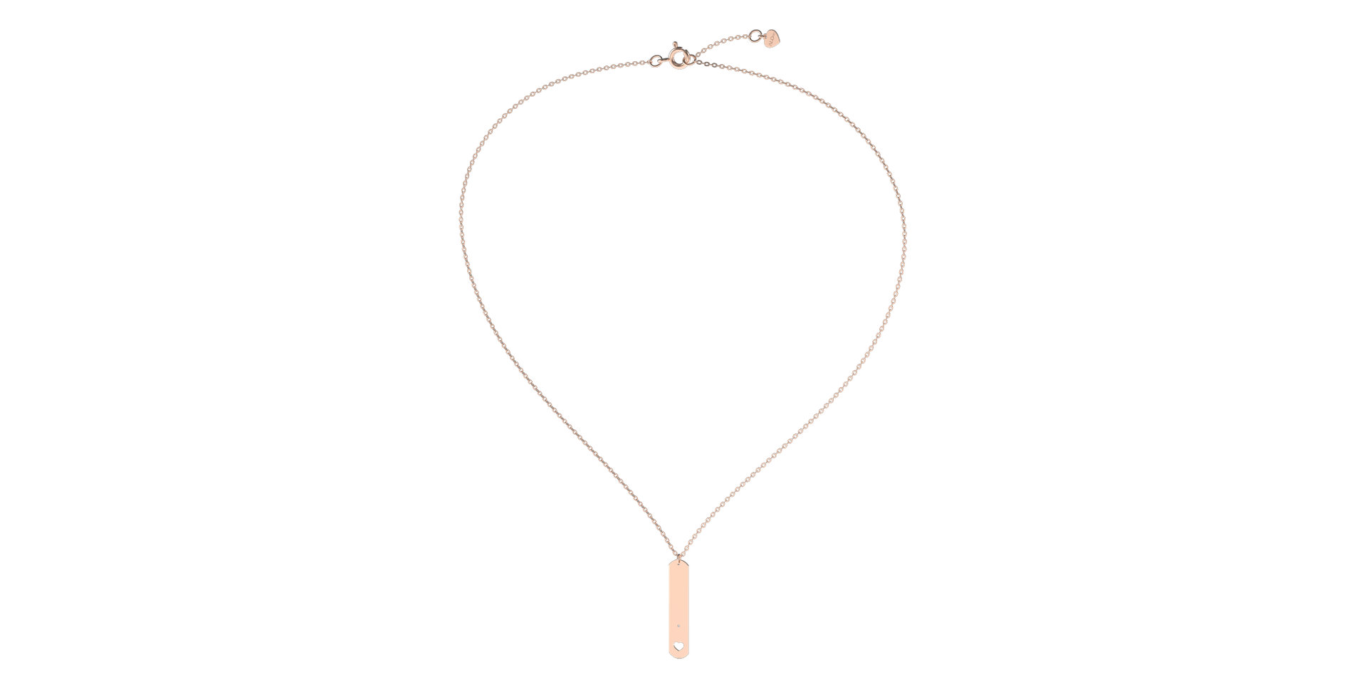 Náhrdelník s diamantom Military Heart