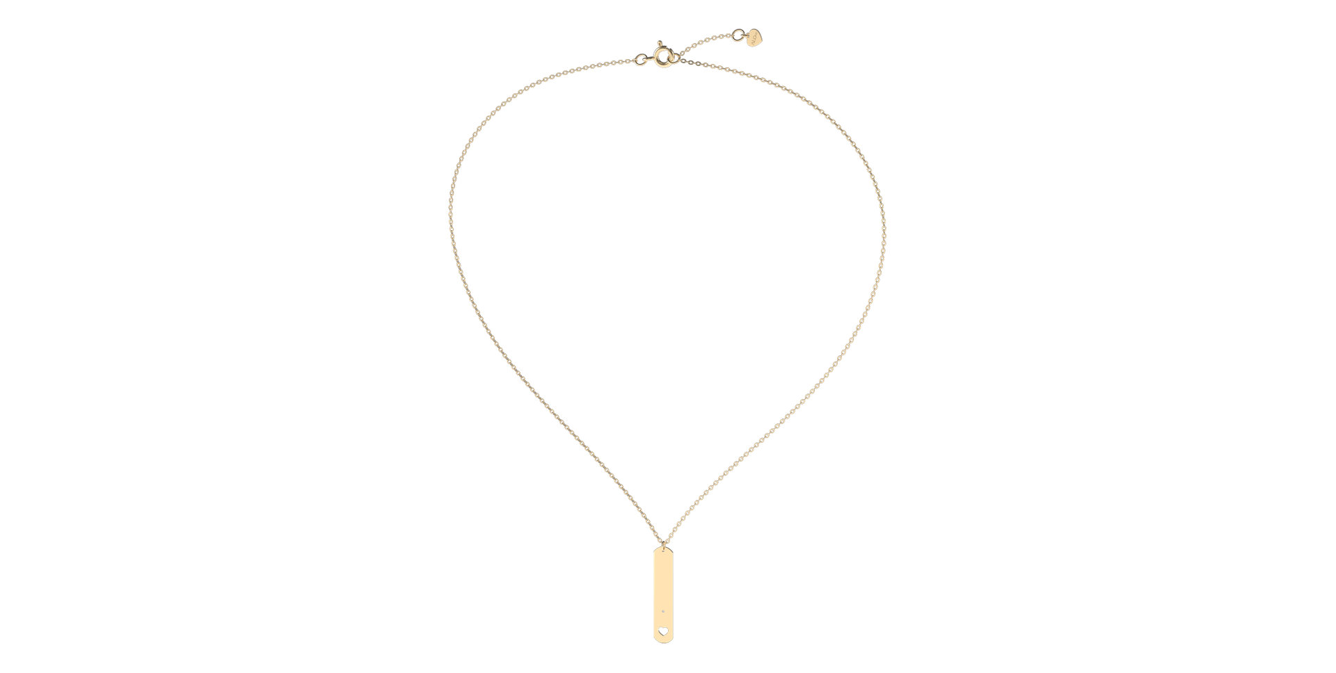 Náhrdelník s diamantom Military Heart