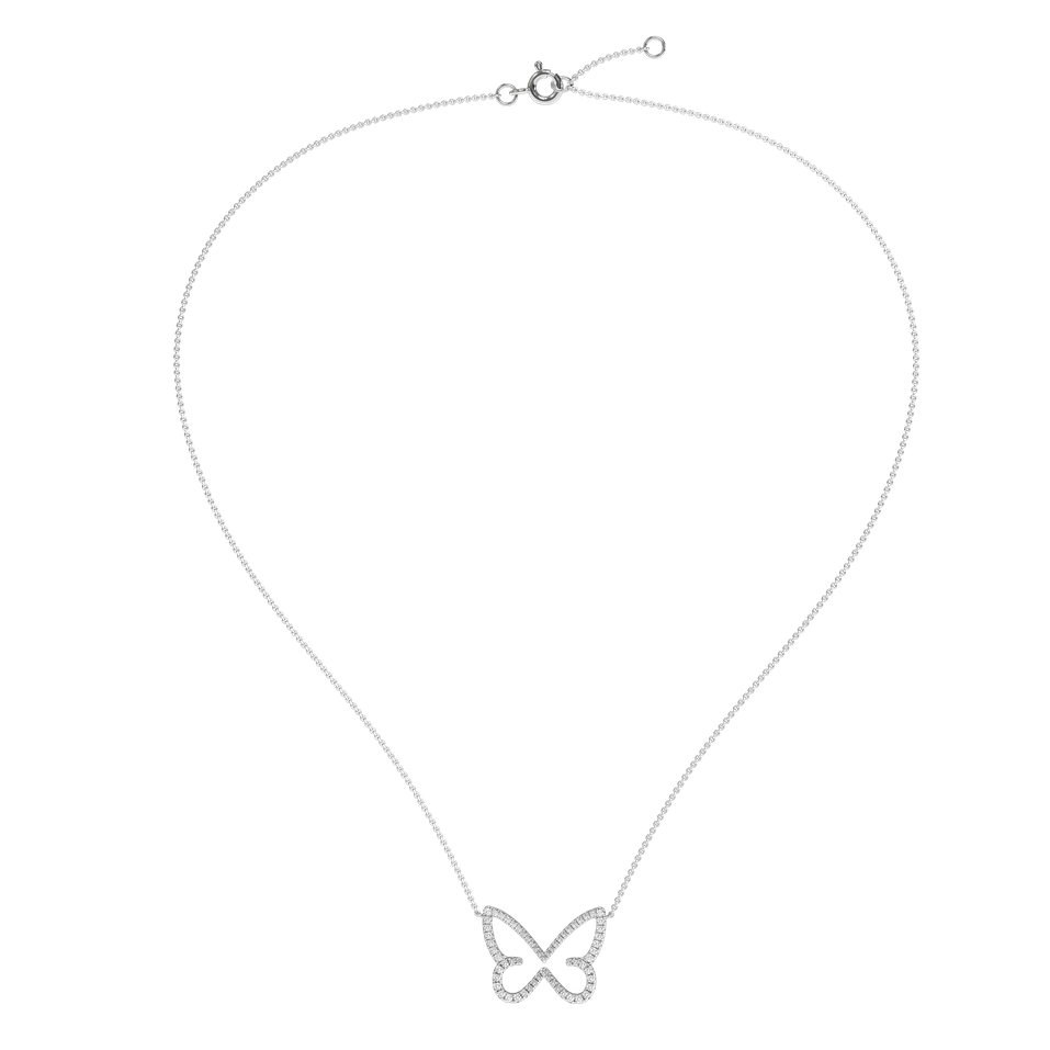 Náhrdelník s diamantmi Shiny Butterfly