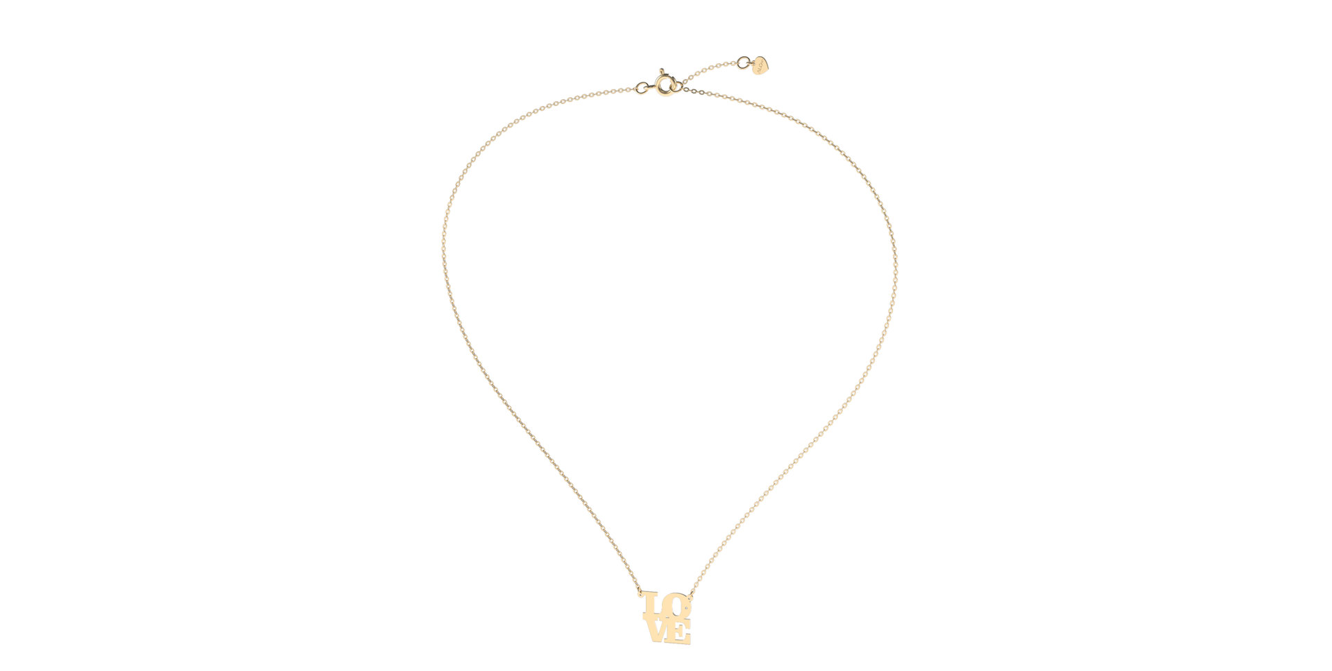 Náhrdelník s diamantom Love
