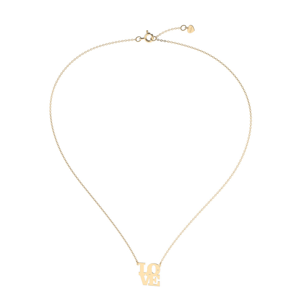 Náhrdelník s diamantom Love