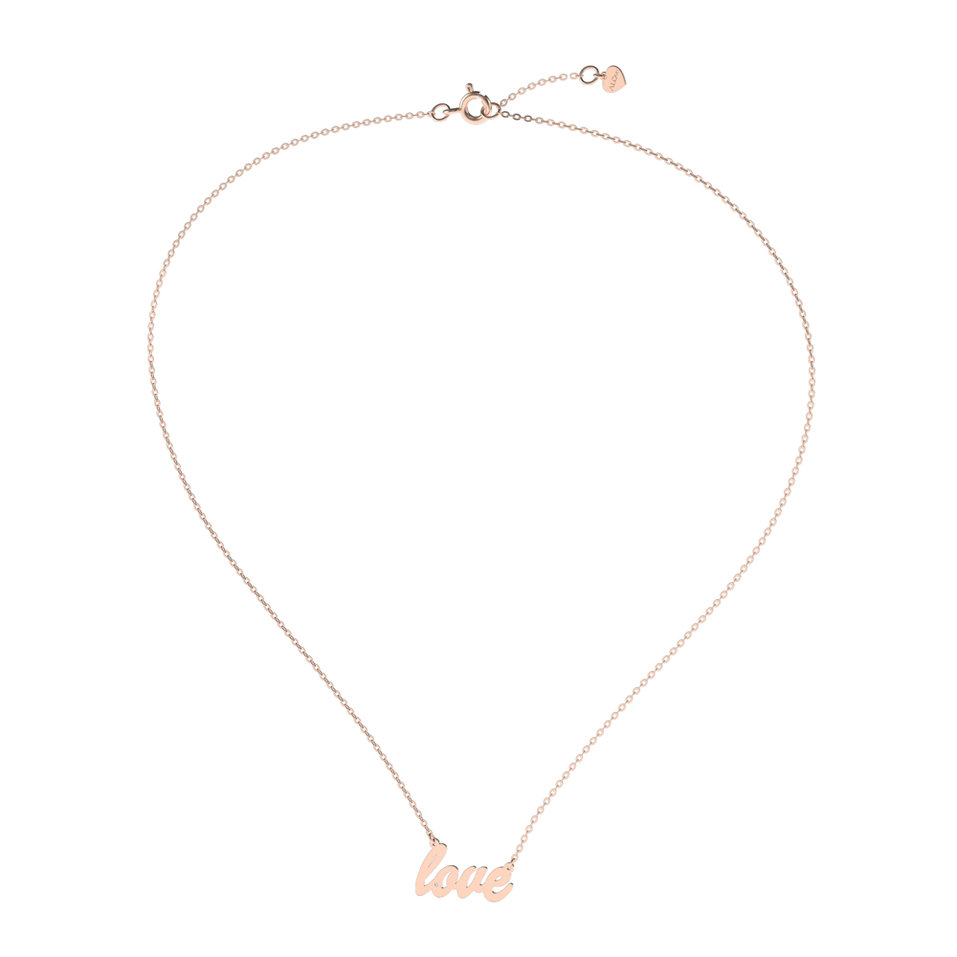 Náhrdelník s diamantom Love
