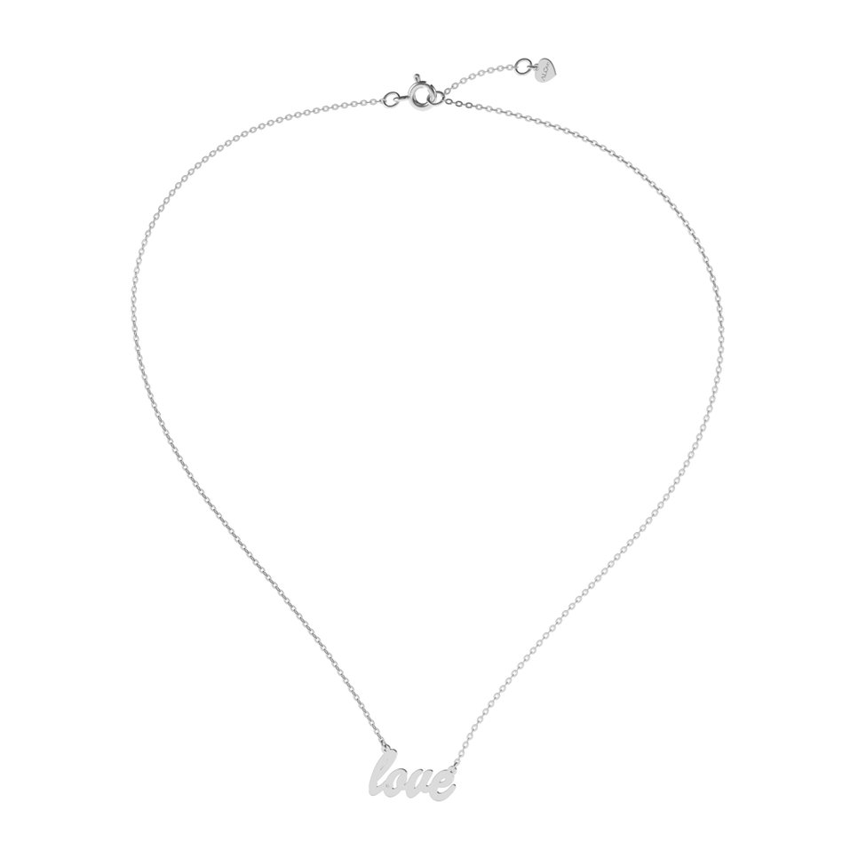 Náhrdelník s diamantom Love