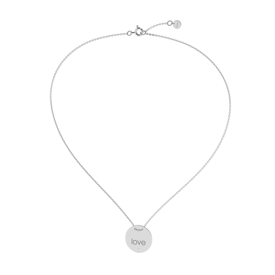 Náhrdelník s diamantom Love Stamp