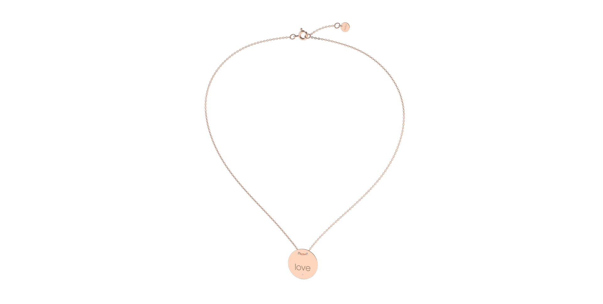 Náhrdelník s diamantom Love Stamp