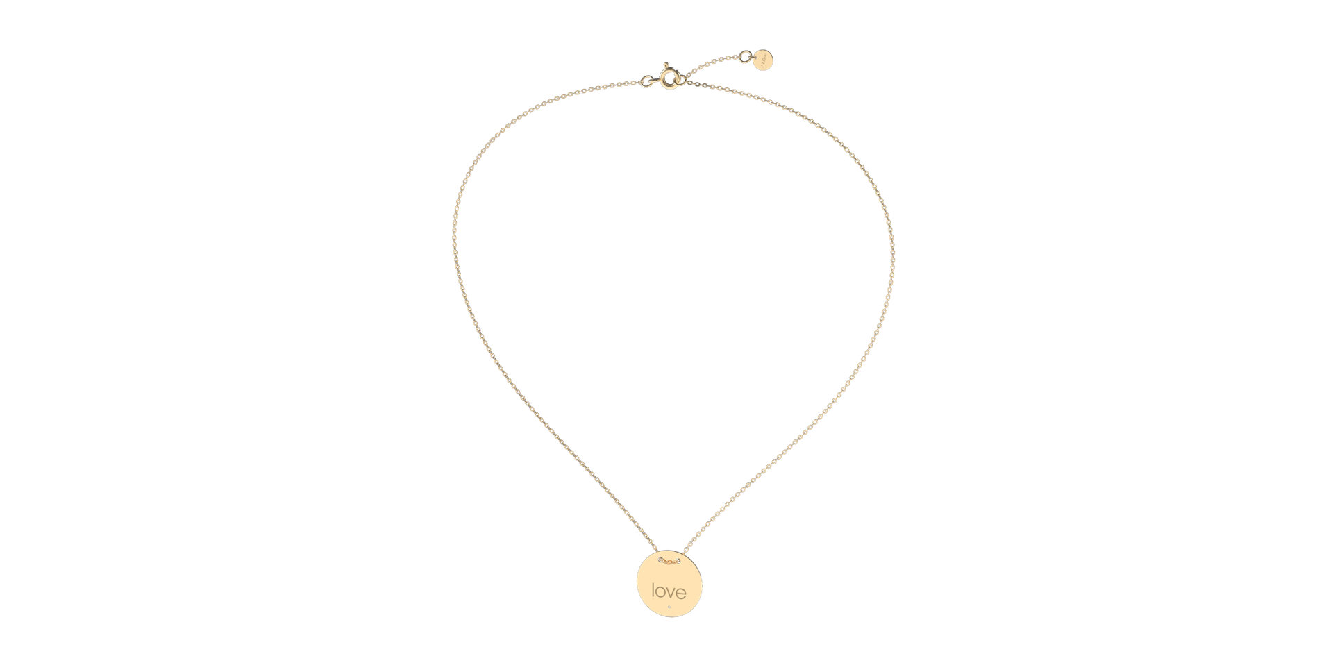 Náhrdelník s diamantom Love Stamp