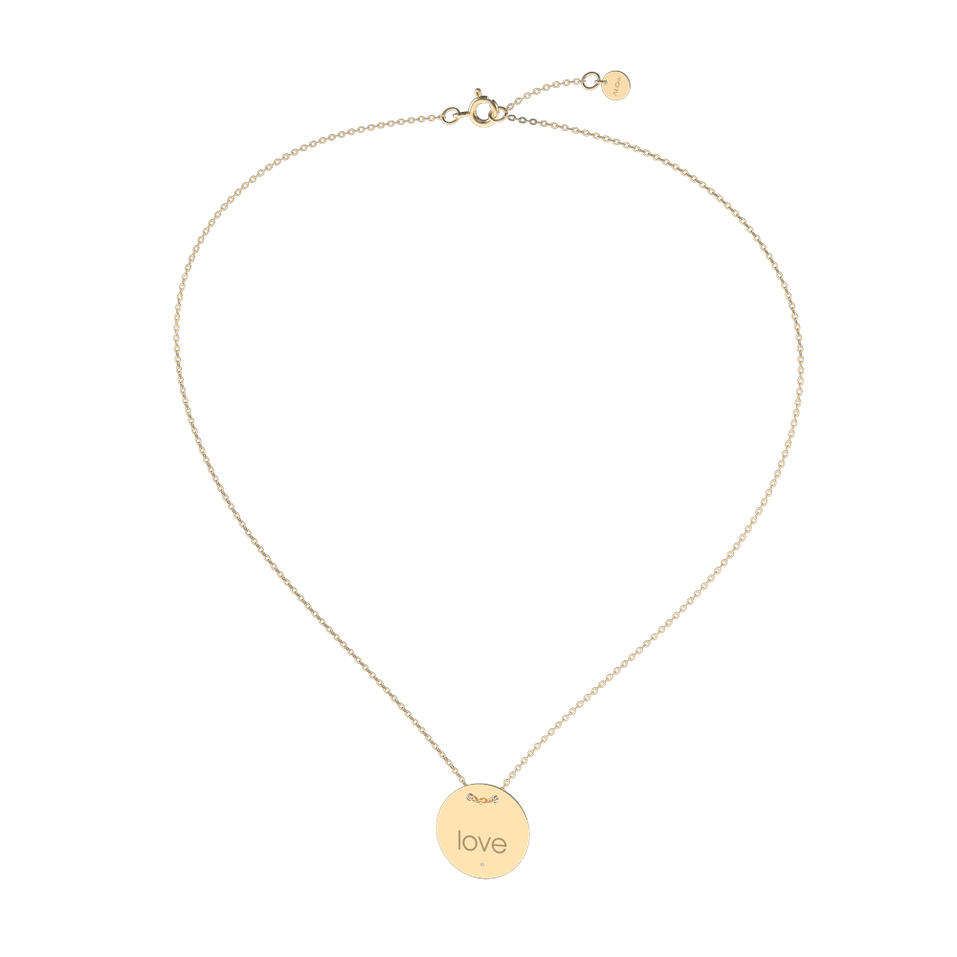 Náhrdelník s diamantom Love Stamp