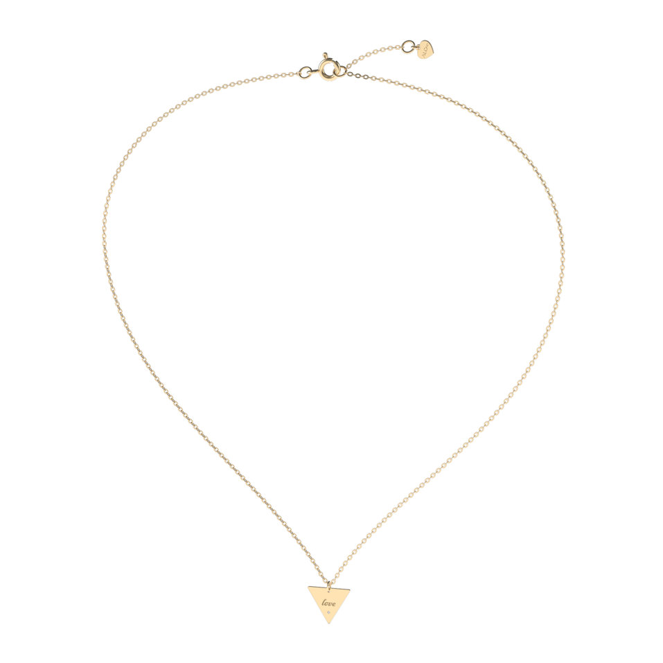 Náhrdelník s diamantom Triangle Love