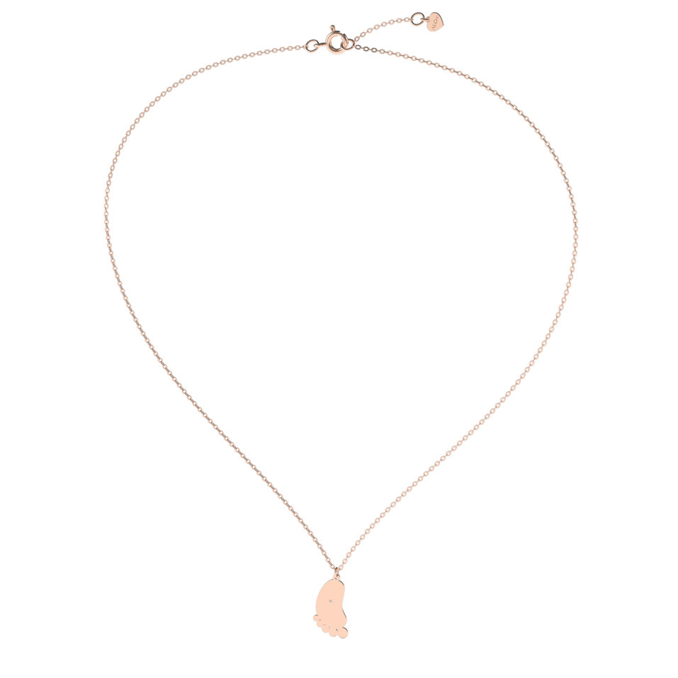 Náhrdelník s diamantom Baby Foot