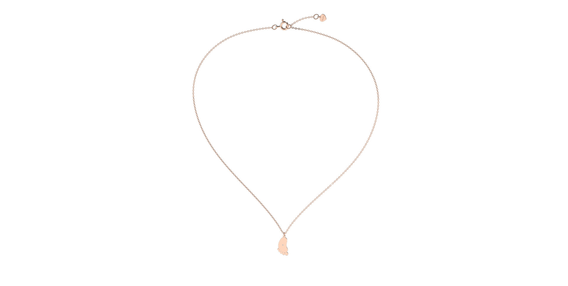 Náhrdelník s diamantom Baby Foot