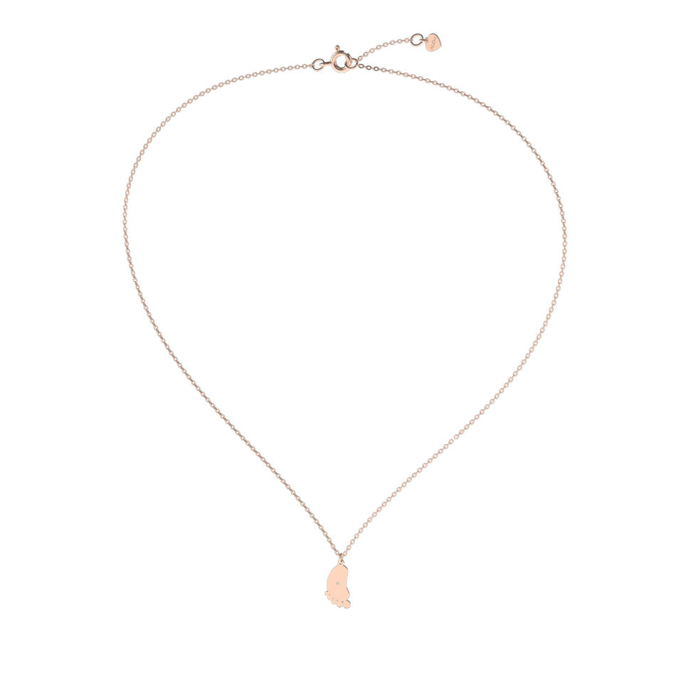 Náhrdelník s diamantom Baby Foot