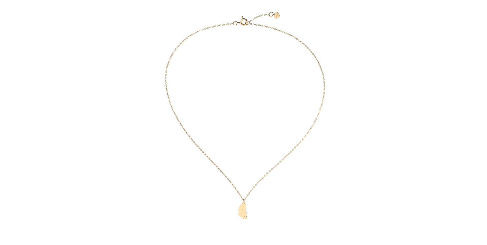 Náhrdelník s diamantom Baby Foot