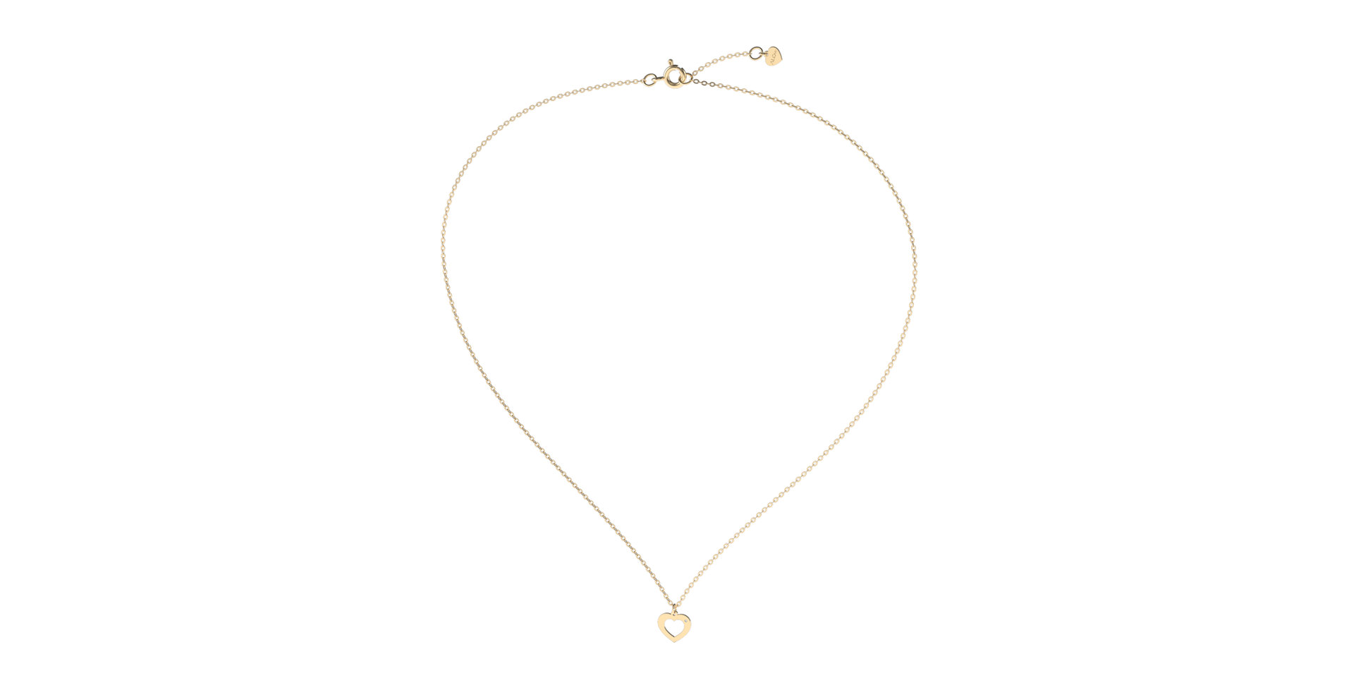 Náhrdelník s diamantom Two Hearts