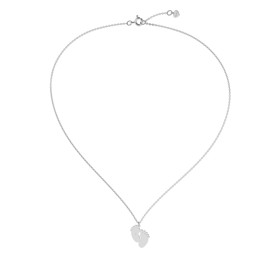 Náhrdelník s diamantom Baby Feet