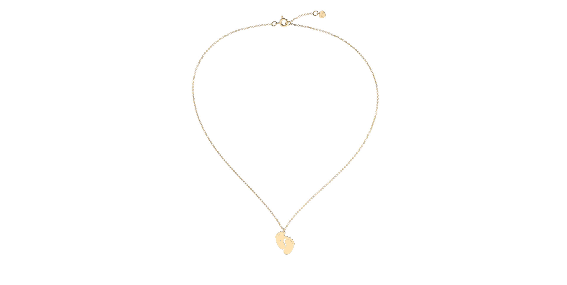 Náhrdelník s diamantom Baby Feet