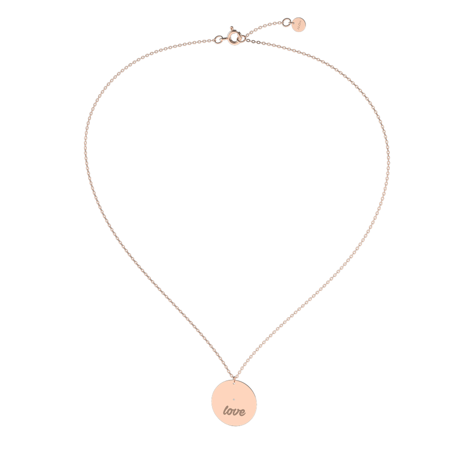 Náhrdelník s diamantom Oval Love