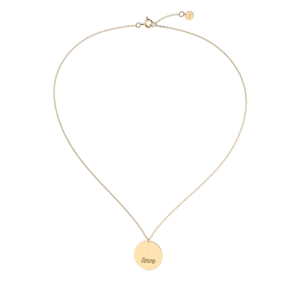 Náhrdelník s diamantom Oval Love