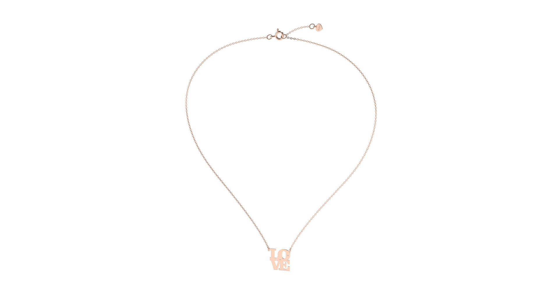 Náhrdelník s diamantom Love