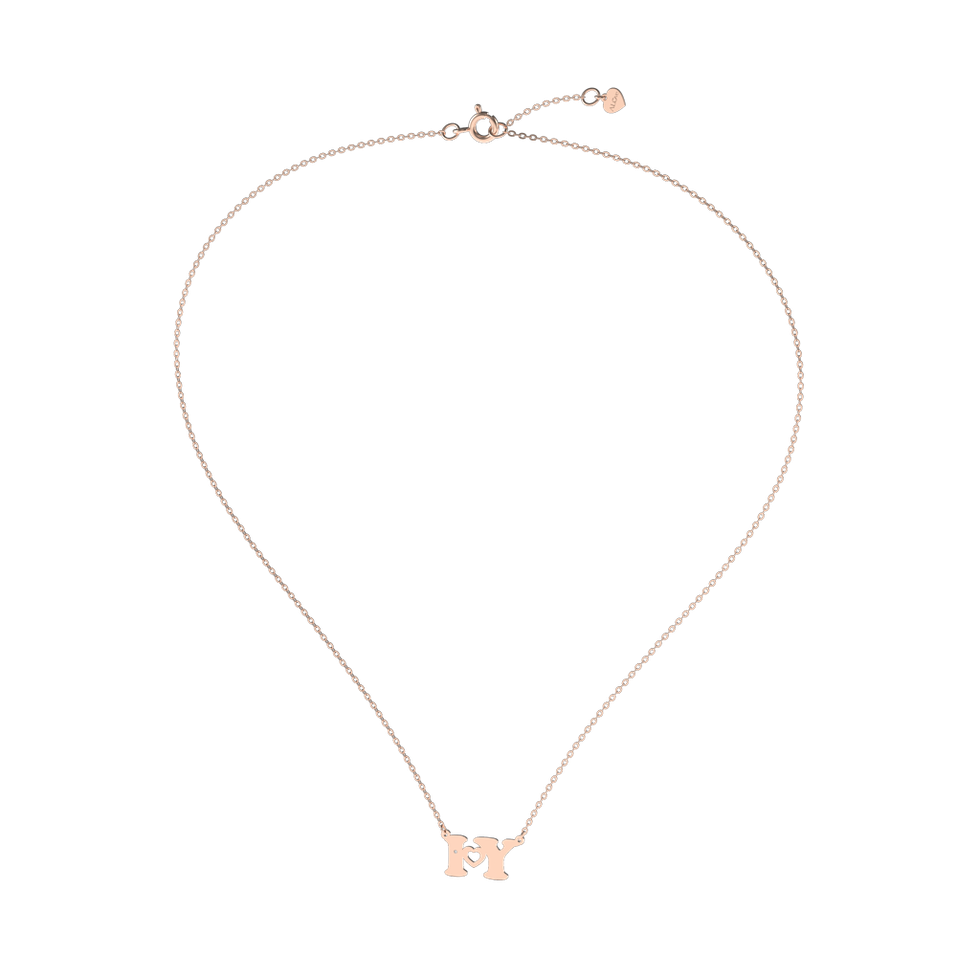 Náhrdelník s diamantom I Love U