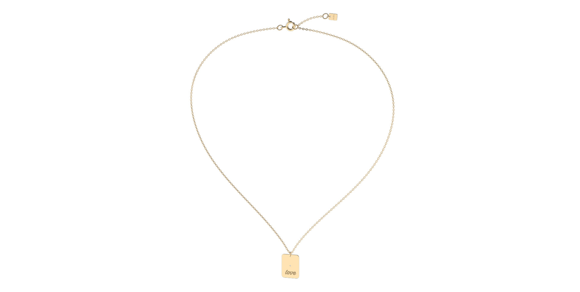 Náhrdelník s diamantom Love