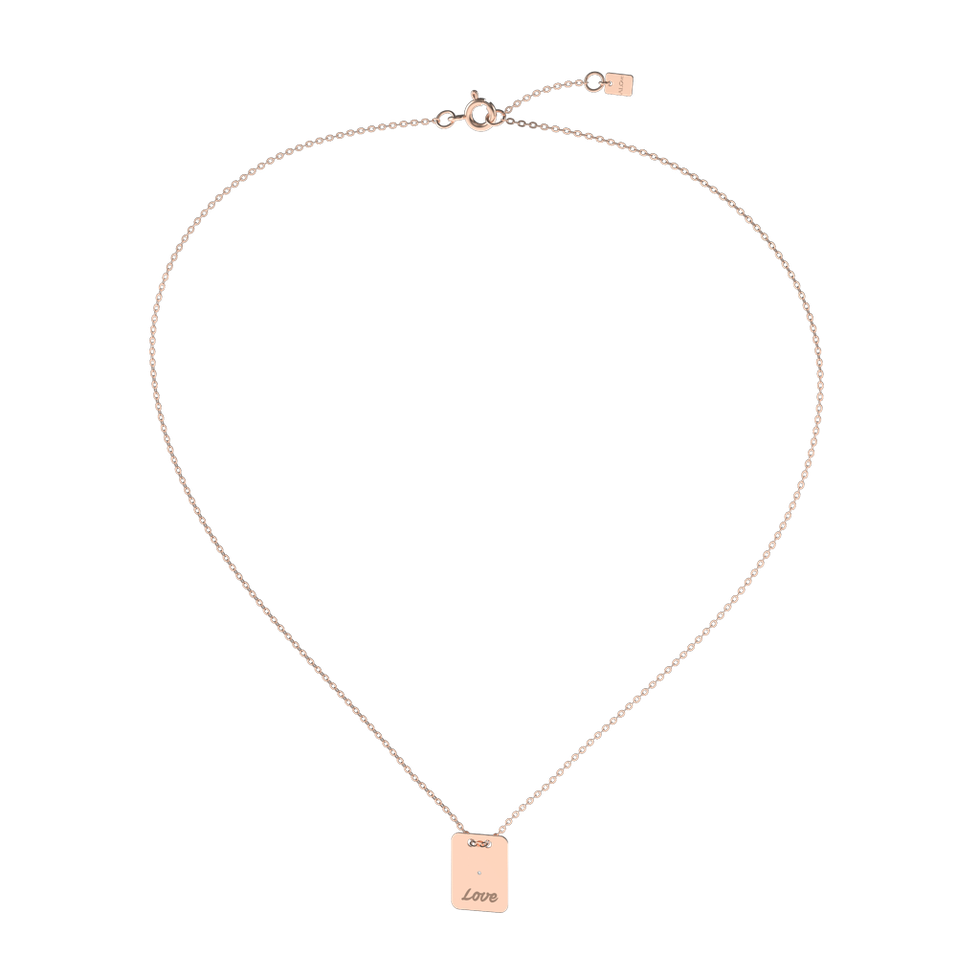 Náhrdelník s diamantom Stamp Love