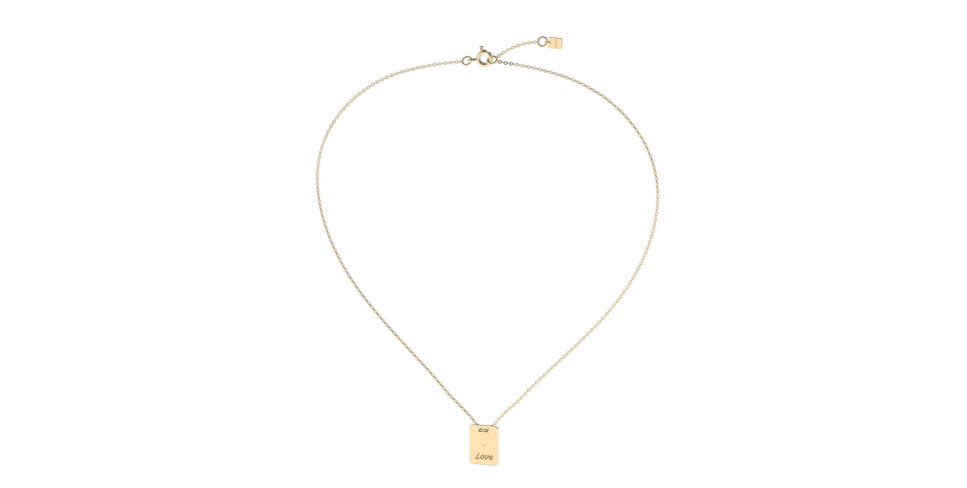 Náhrdelník s diamantom Stamp Love