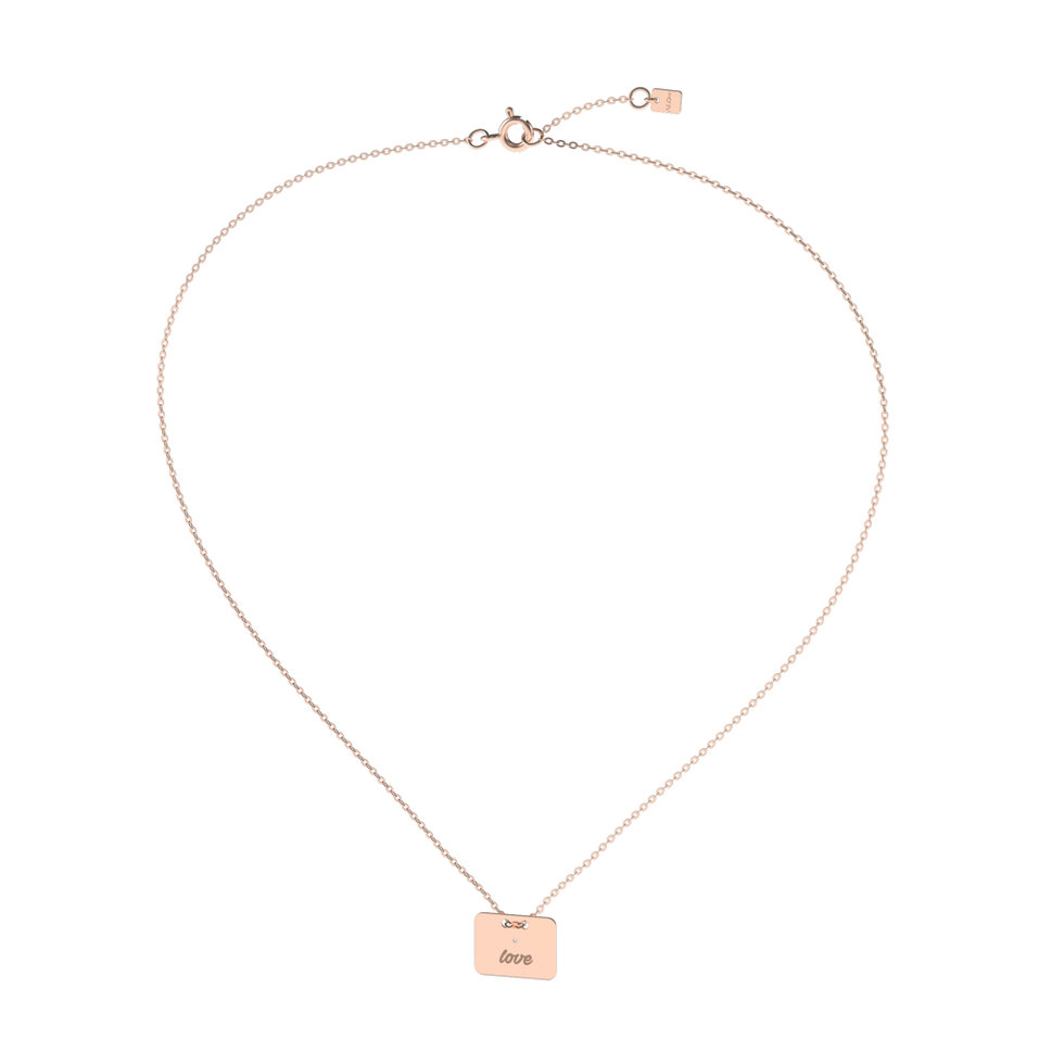 Náhrdelník s diamantom Military Amour