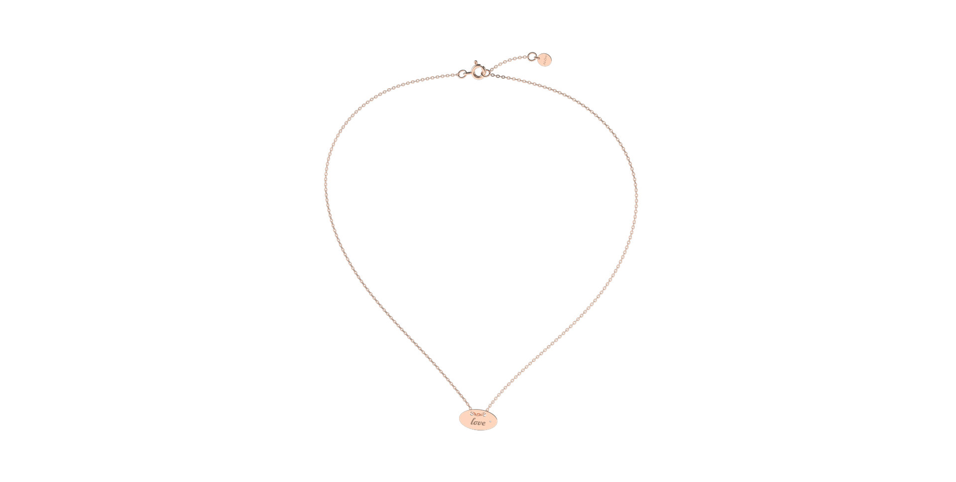 Náhrdelník s diamantom Love Y