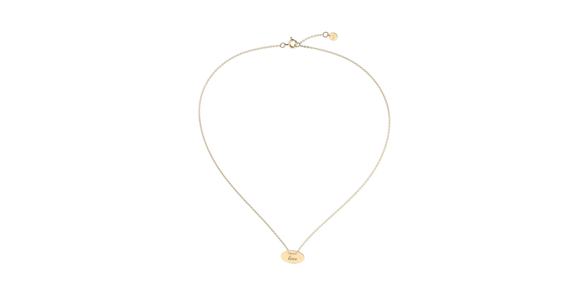 Náhrdelník s diamantom Love Y