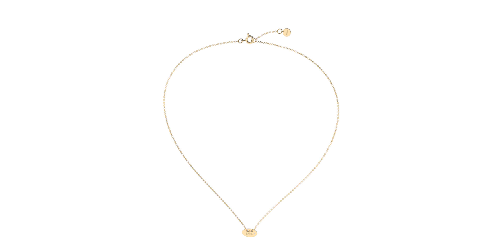 Náhrdelník s diamantom Love Y