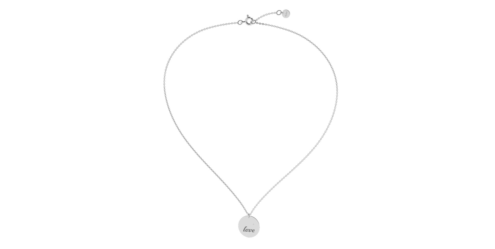 Náhrdelník s diamantom Love