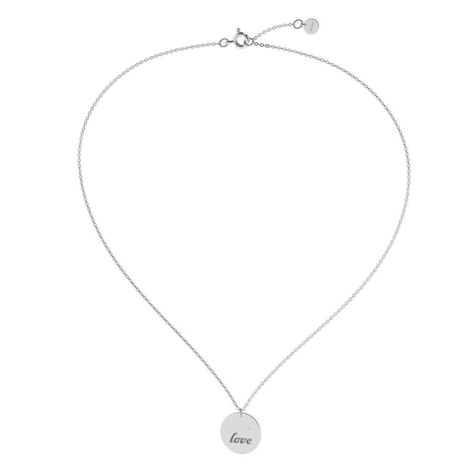 Náhrdelník s diamantom Love