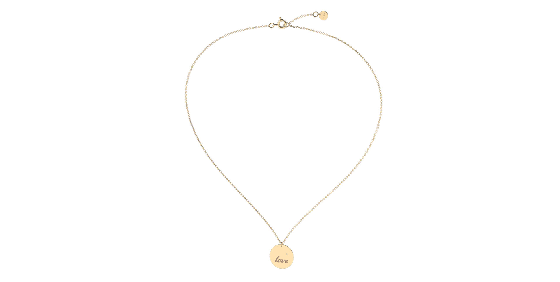 Náhrdelník s diamantom Love
