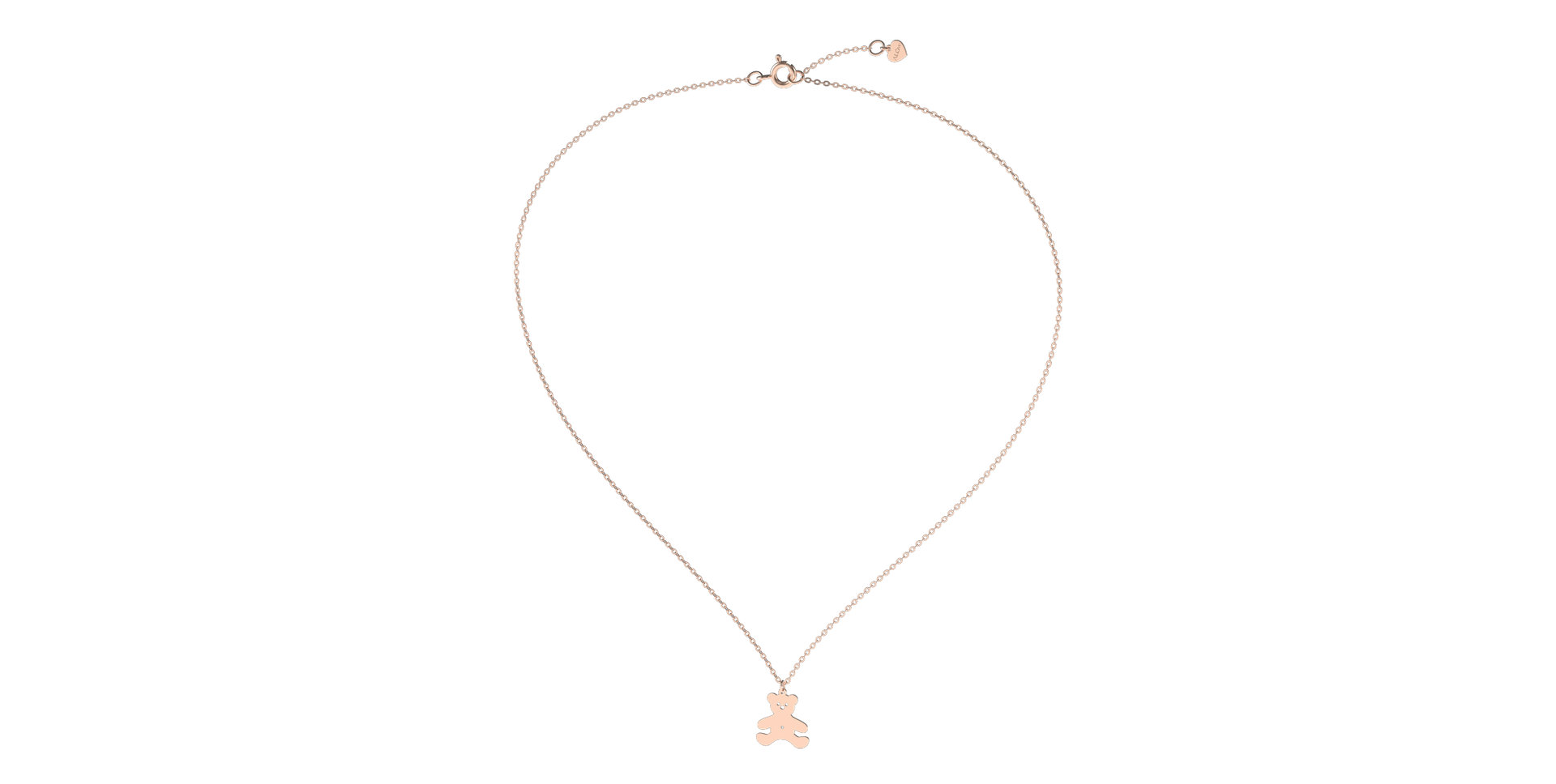 Náhrdelník s diamantom Teddy Bear