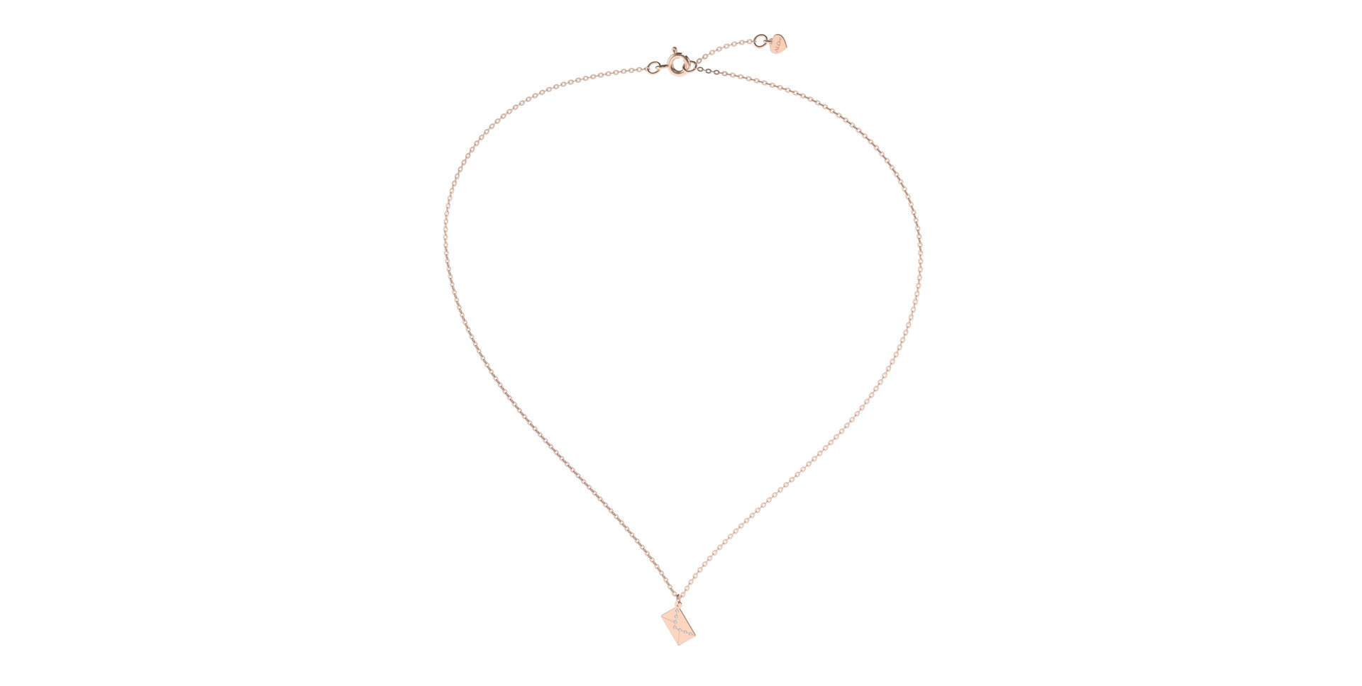 Náhrdelník s diamantmi Diamond Envelope