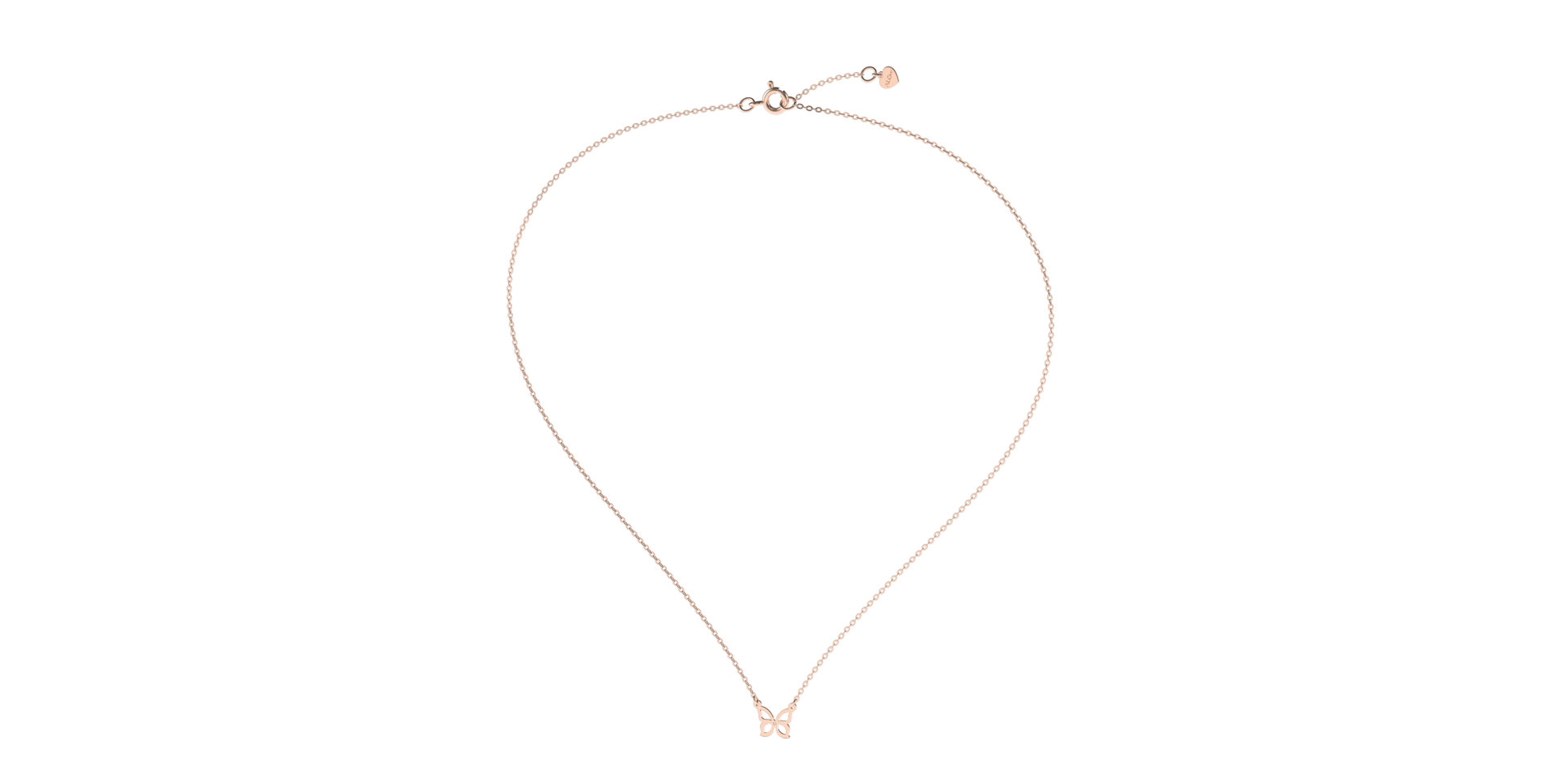 Náhrdelník s diamantom Butterfly