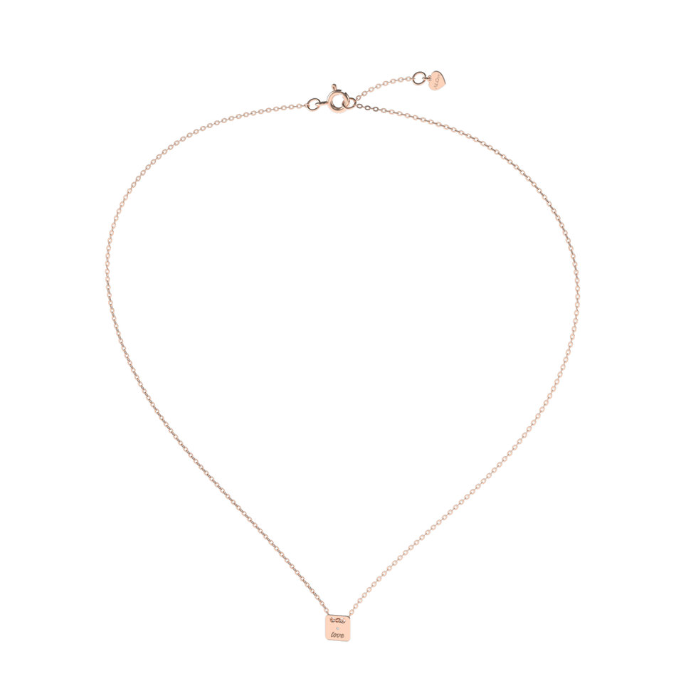 Náhrdelník s diamantom Tell U, Love U
