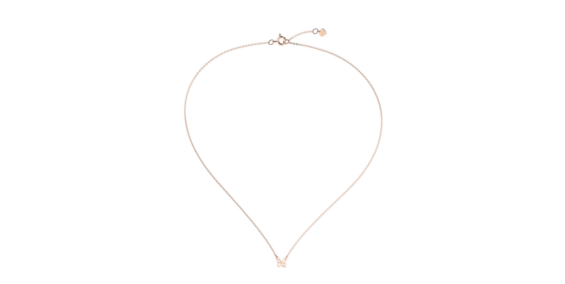 Náhrdelník s diamantom Butterfly