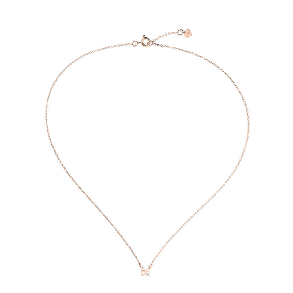 Náhrdelník s diamantom Butterfly