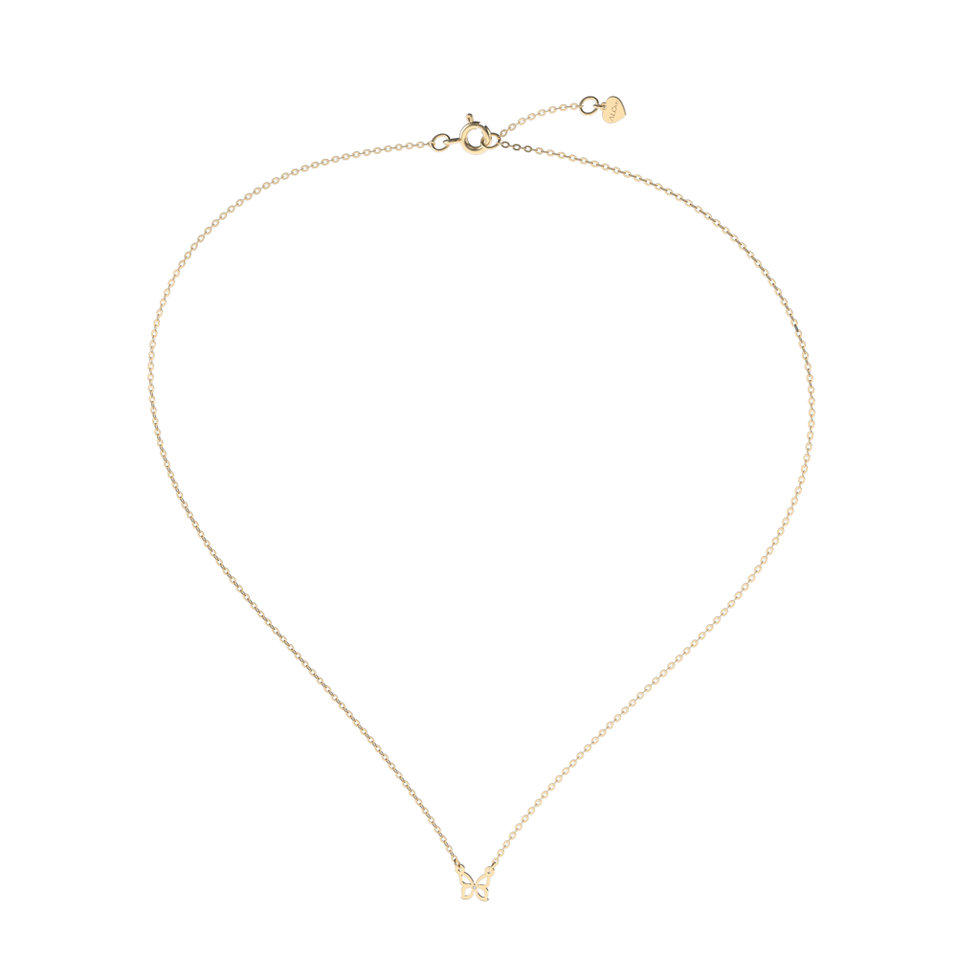 Náhrdelník s diamantom Butterfly