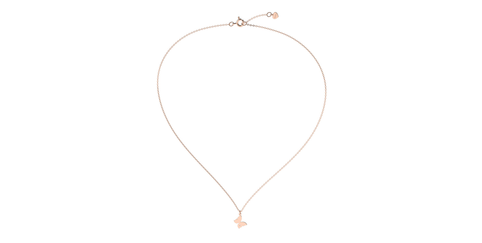 Náhrdelník s diamantom Lovely Butterfly