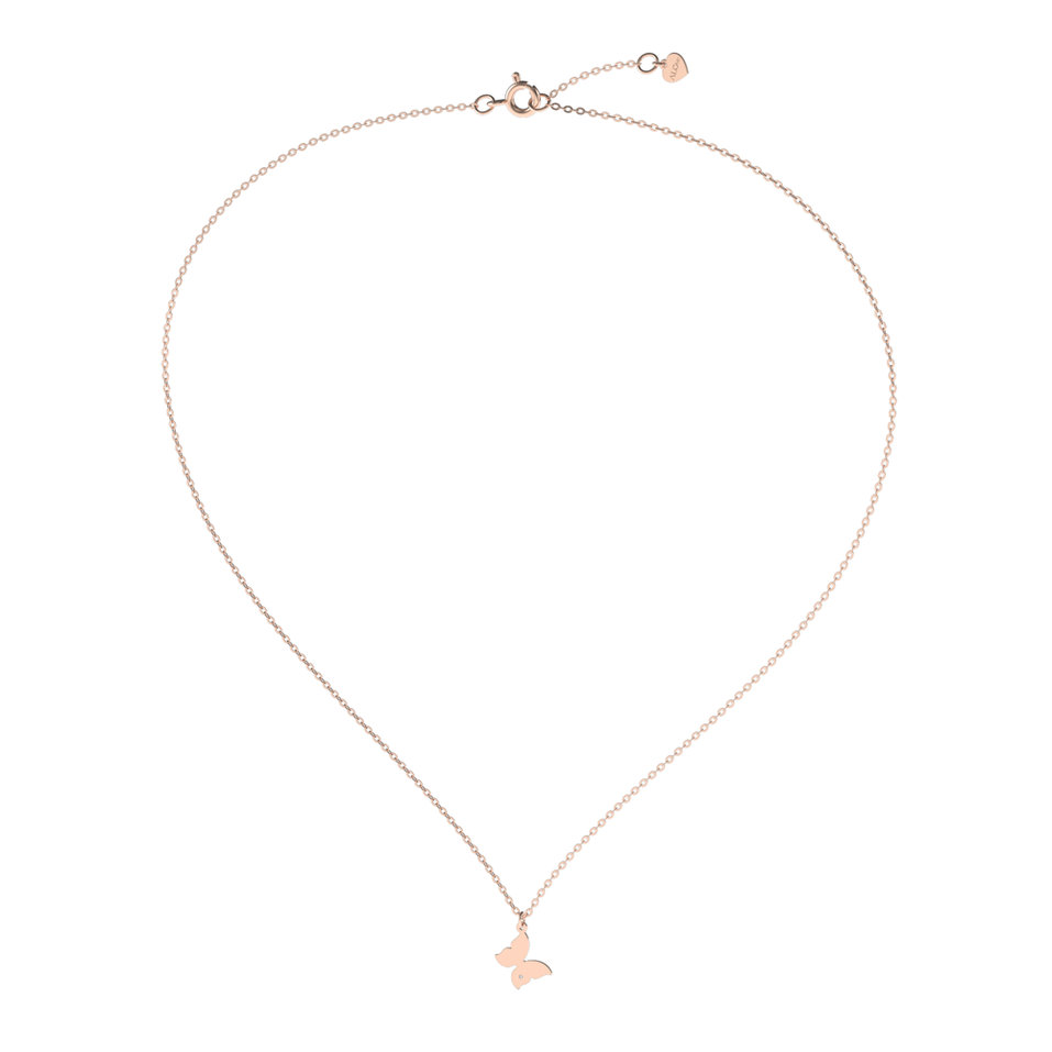 Náhrdelník s diamantom Lovely Butterfly