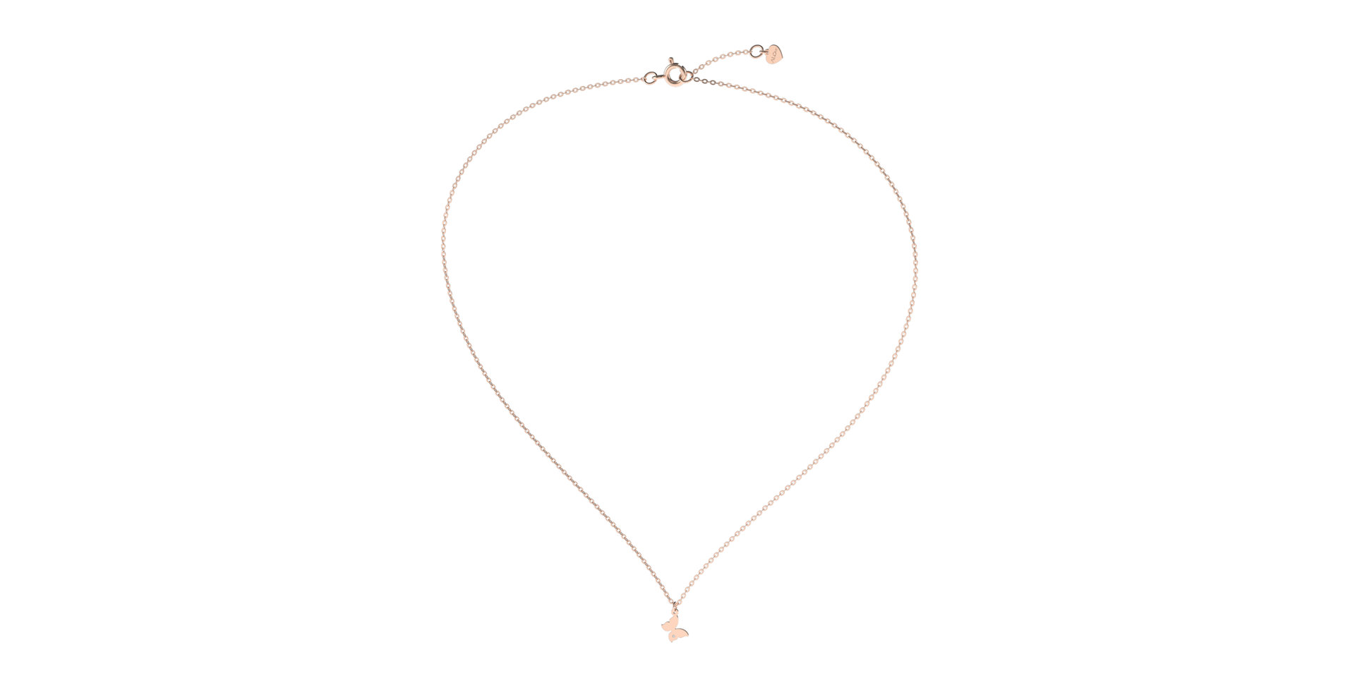 Náhrdelník s diamantom Lovely Butterfly