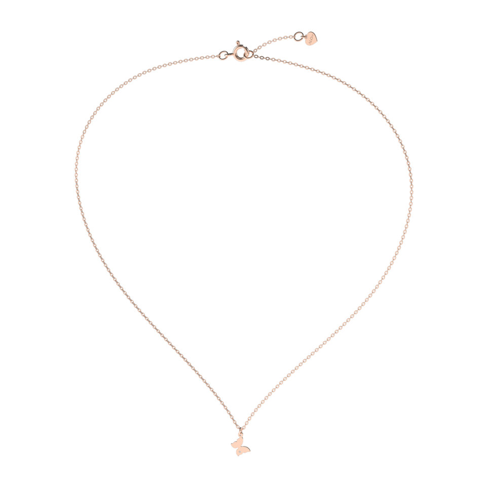 Náhrdelník s diamantom Lovely Butterfly